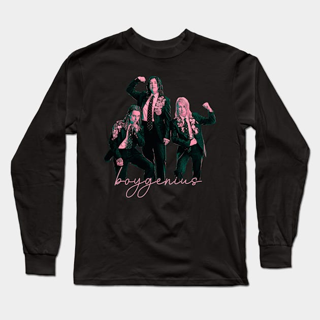 boygenius | Pink Comic Style Long Sleeve T-Shirt by clownescape